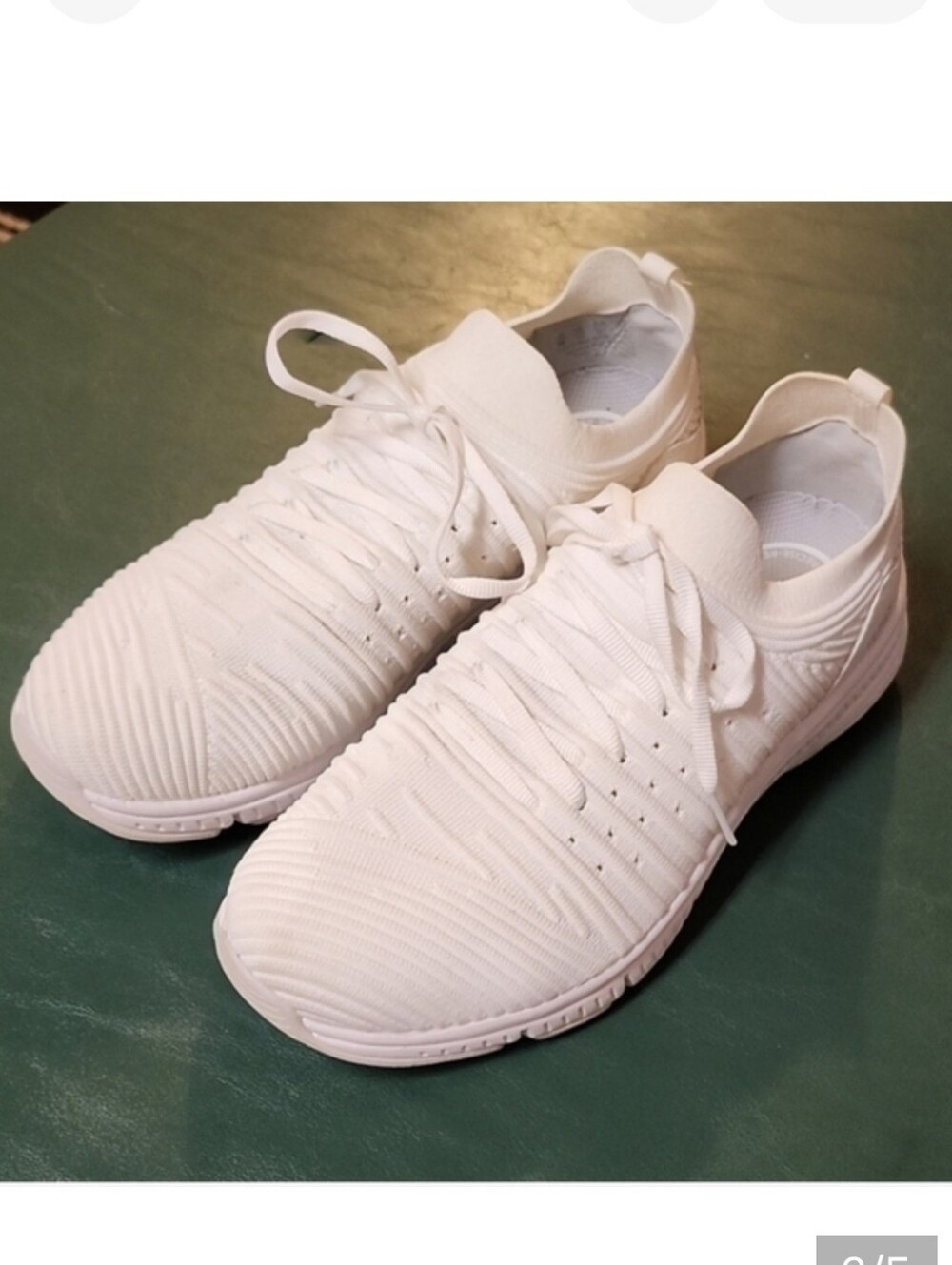 Ryka White Knit Lace-Up Slip On Women’s Sneakers Comfort Athletic Walking EUC 8W - Picture 2 of 5